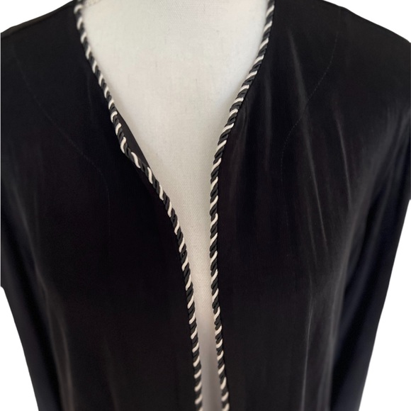 Chico’s women’s cardigan travelers size large black braided accent Chico’s 2 - Picture 7 of 11